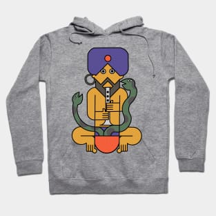 El Fakir - Retro Snake Charmer Illustration Design Hoodie